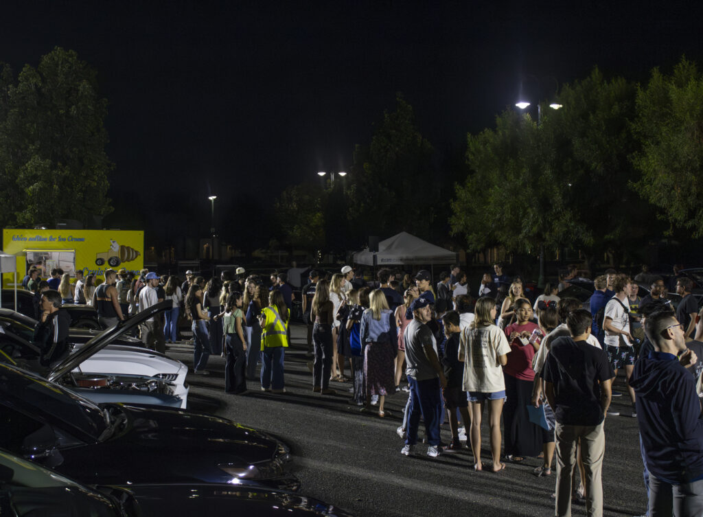 The ice cream truck line at Cars and Cones.